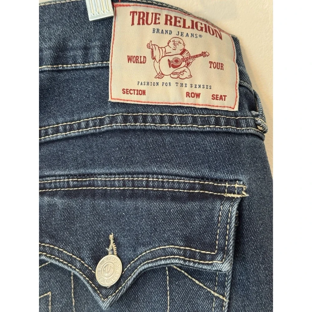 True Religion Ricky Flap Straight‎ Leg Jeans 31 Blue Denim Y2K Men's Classic